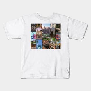 new york aesthetic collage Kids T-Shirt